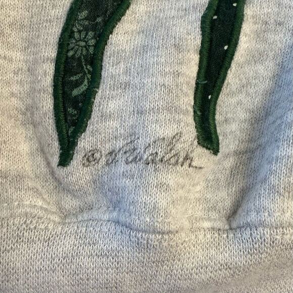 VTG Pastoral Amish Corn Quilt Santee Handmade Embroidered Sweatshirt Sz Unisex S - Picture 7 of 12